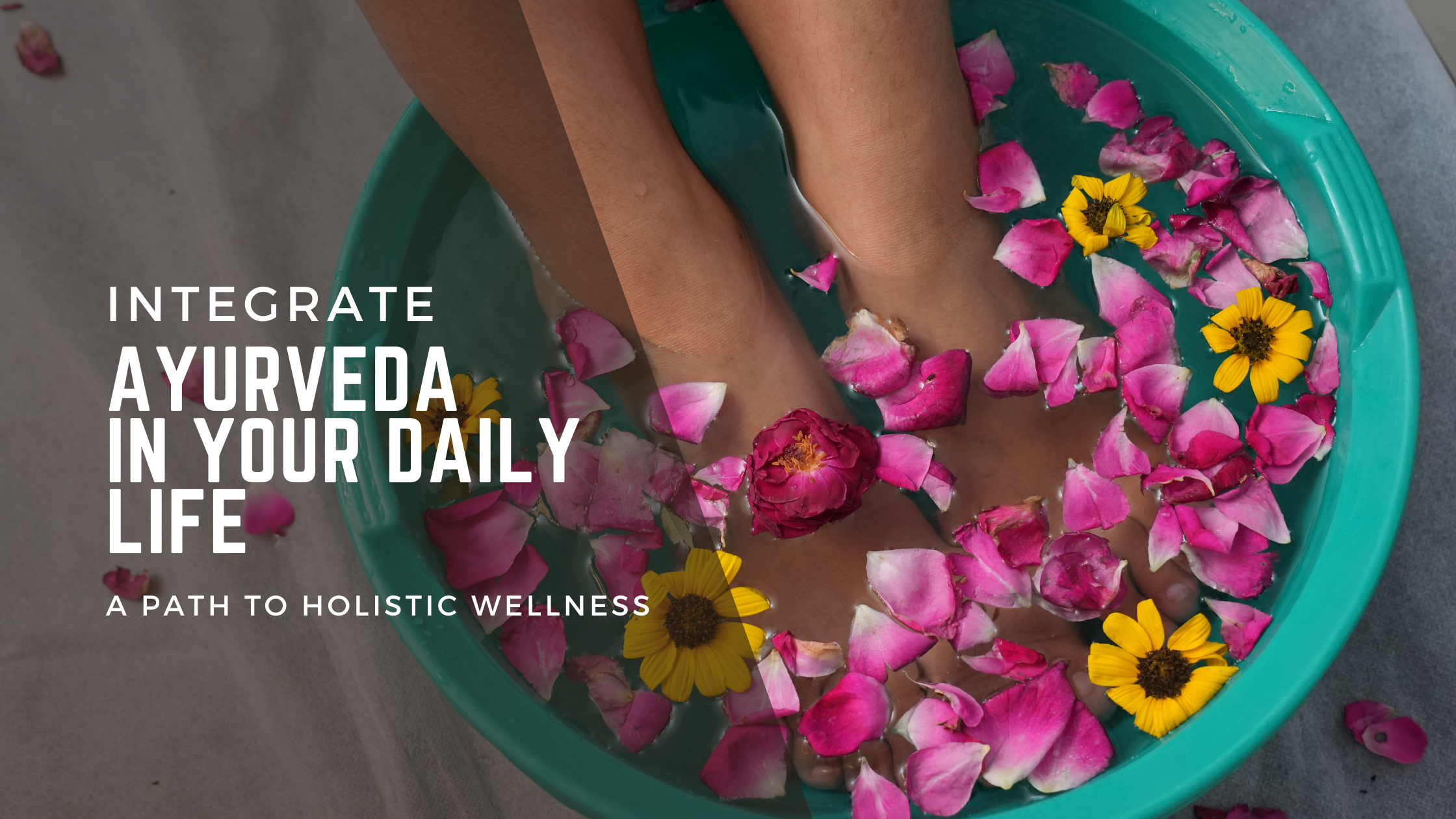 beautiful foot bath with flowers